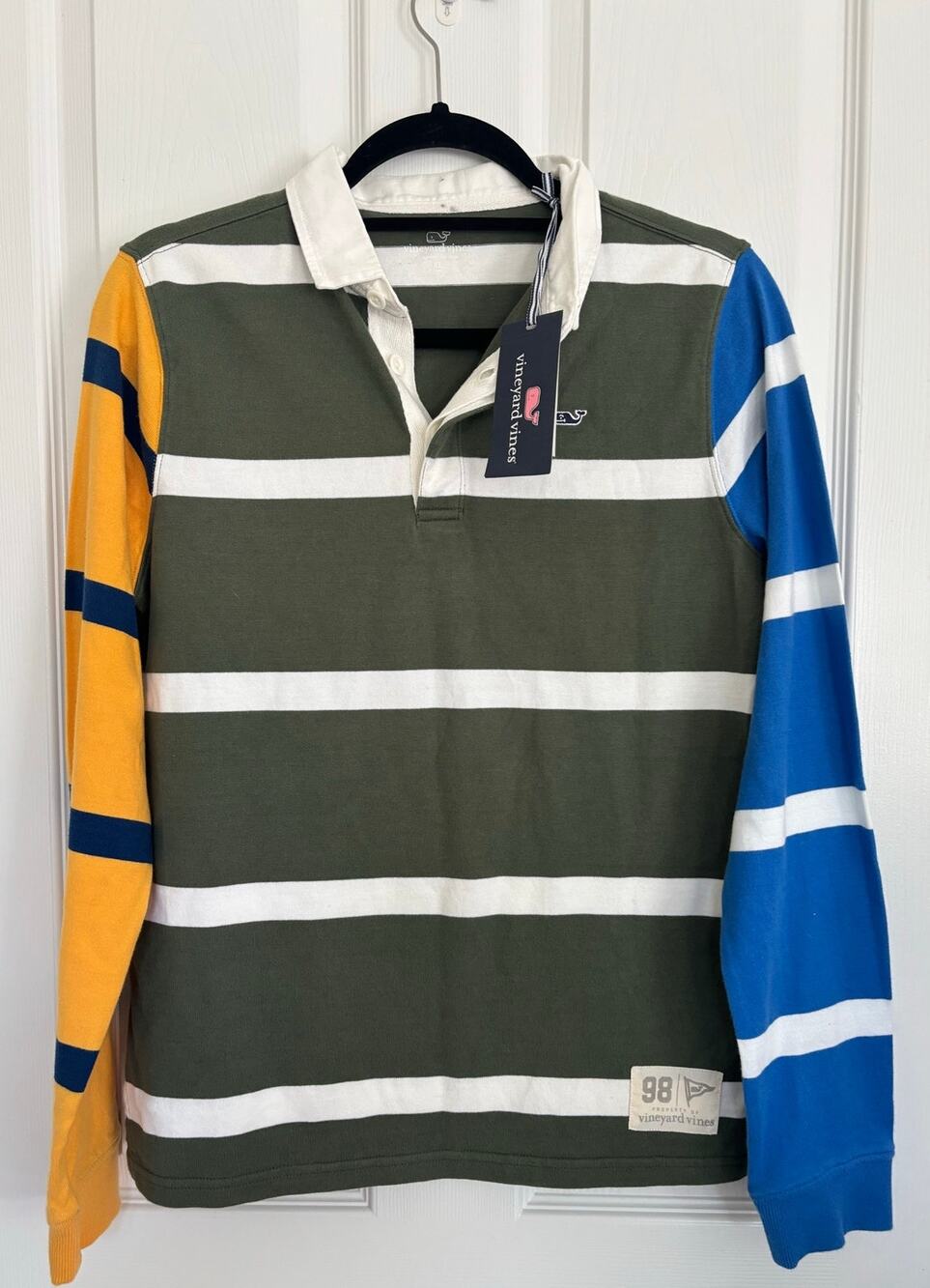 NWT Vineyard Vines Boys XL Rugby Shirt Polo Color Block